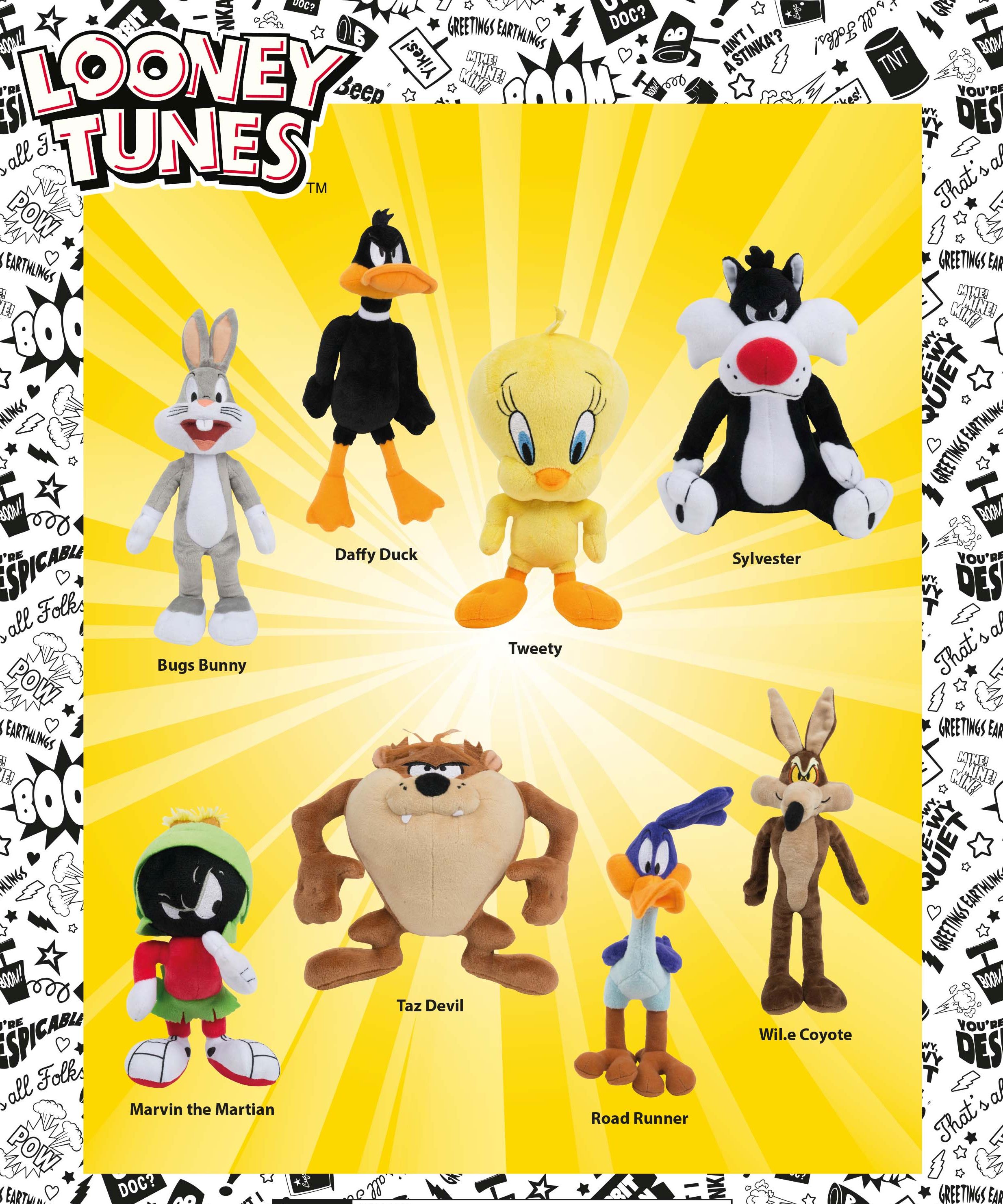 L/Tunes 17.5cm Plush Asst (8 styles) 503-0765