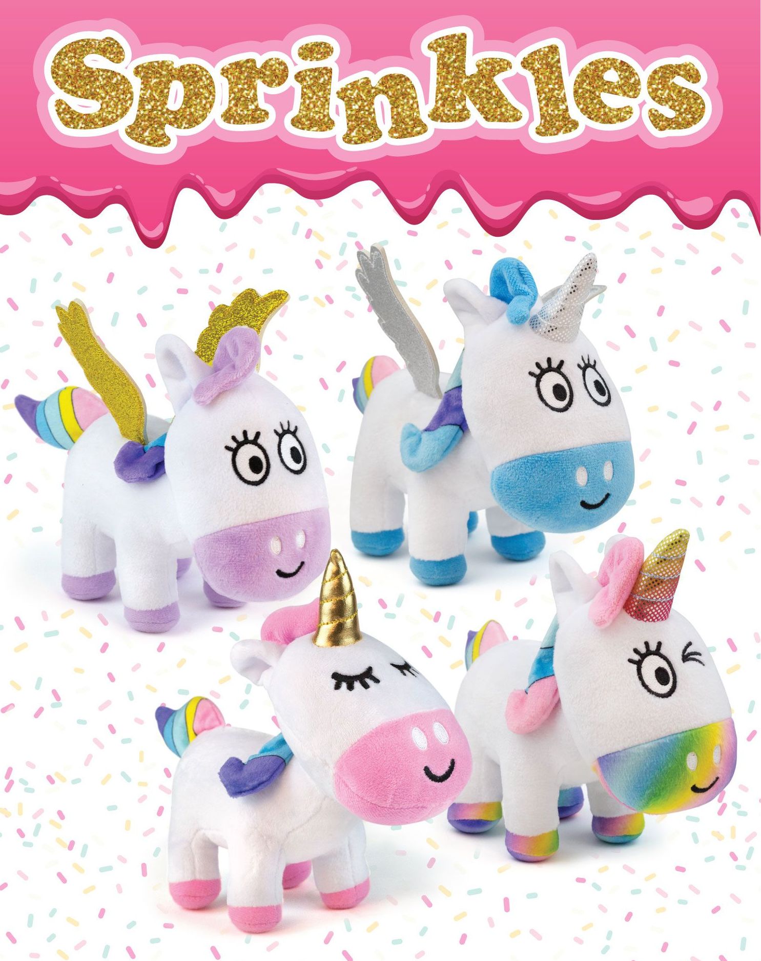 18cm Sprinkles Unicorn Plush Assortment 503-1503