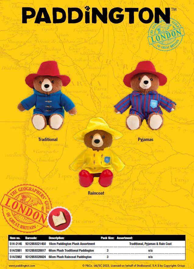 Paddington Bear Sitting 18cm (514-2145)