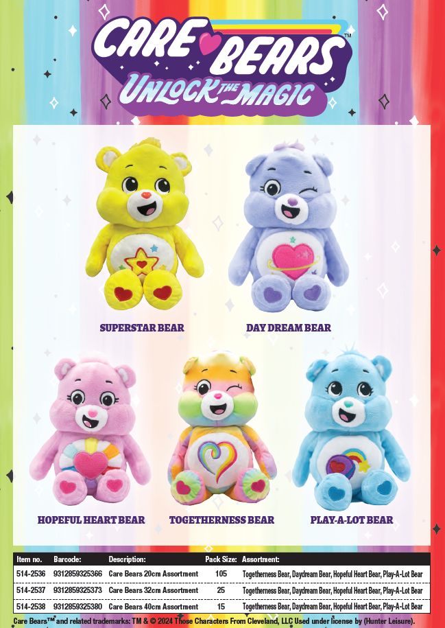 20cm Care Bears - Unlock the Magic - 2024 (514-2536)