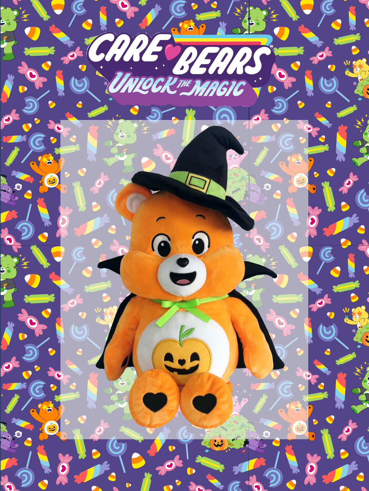 Halloween Care Bear 32cm - Trick or Sweet - Size 2 - (514-2497)