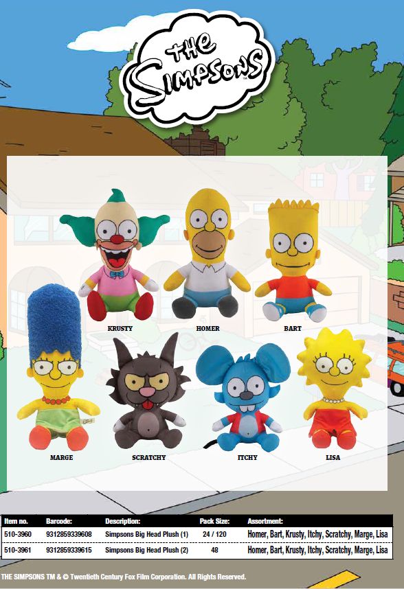 Simpsons Big Head 17-20cm plush 510-3960